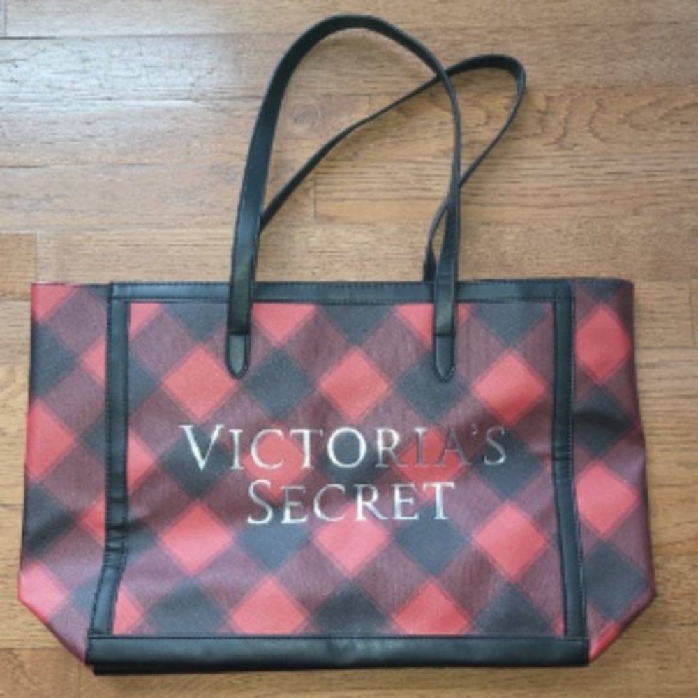 Victoria's Secret Plaid Carryall Tote